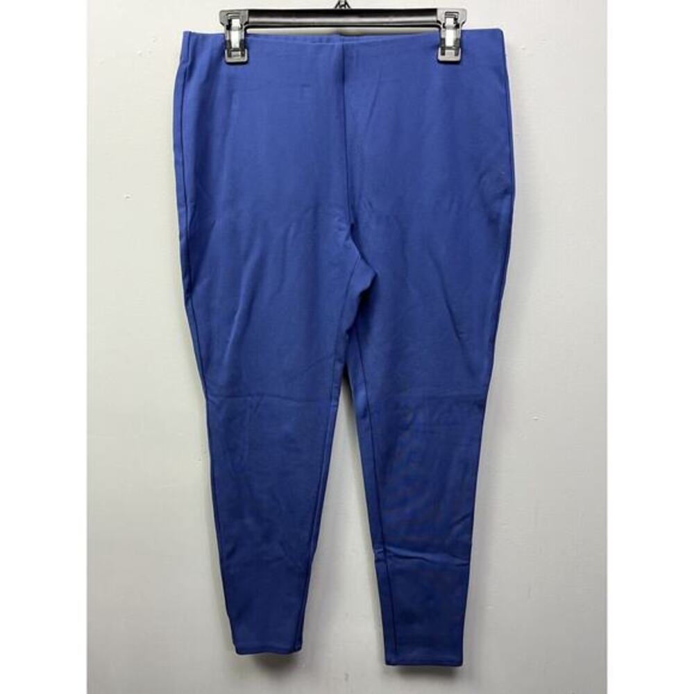 Chico's Tapered leg pants Womens 1 US 8 Blue Pull On elastic waist Rayon Spandex